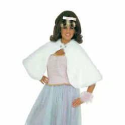 Forum Novelties Flirtin' With The 50's White Faux Fur Stole