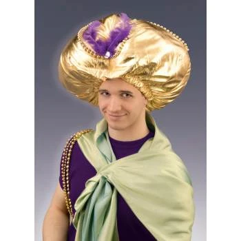Forum Novelties Large Golden Turban 3 Forum Novelties Large Golden Turban