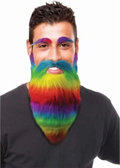 Forum Novelties Rainbow Eyebrows And Beard Set