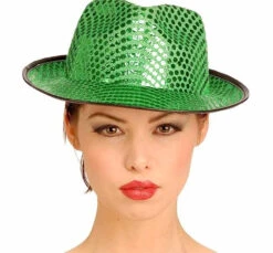 Forum Novelties Green Sequin Fedora - Adult Accessory
