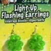 Forum Novelties Light-up Shamrock Earrings - Adult Accessory