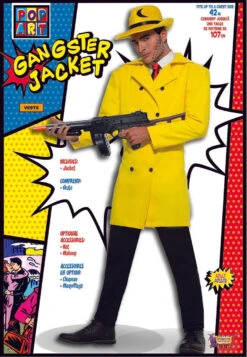 Forum Novelties Yellow Pop Art Gangster Jacket