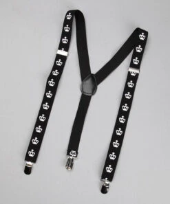 Forum Novelties Black & White Crown Suspenders
