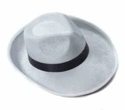 Forum Novelties White Fedora W- Black Band