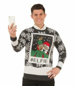 Forum Novelties Elfie Christmas Sweater-Gray -Forum Novelties Sales img proxy 3331ad05 c5fa 4379 bbf4 148f6be422a7