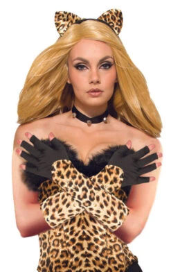 Forum Novelties Leopard Print Fingerless Gloves