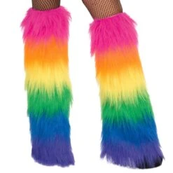 Forum Novelties Rainbow Plush Leg Warmers