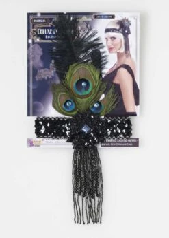 Forum Novelties Flapper Headband W/ Peacock Feathers