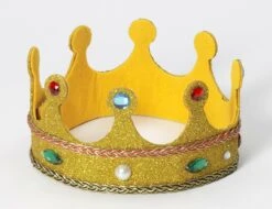 Forum Novelties Gold Glitter Queen Crown