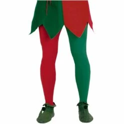 Forum Novelties Red And Green Tights - Plus Size
