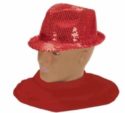 Forum Novelties Red Sequin Fedora