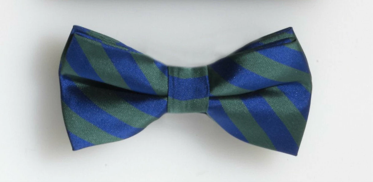 Forum Novelties Roaring 20's Striped Bow Tie - Blue-Green