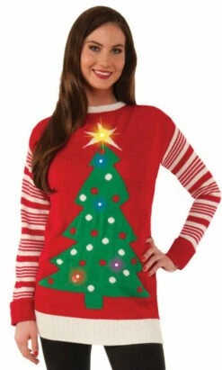Forum Novelties Light-Up Christmas Tree - Adult Sweater