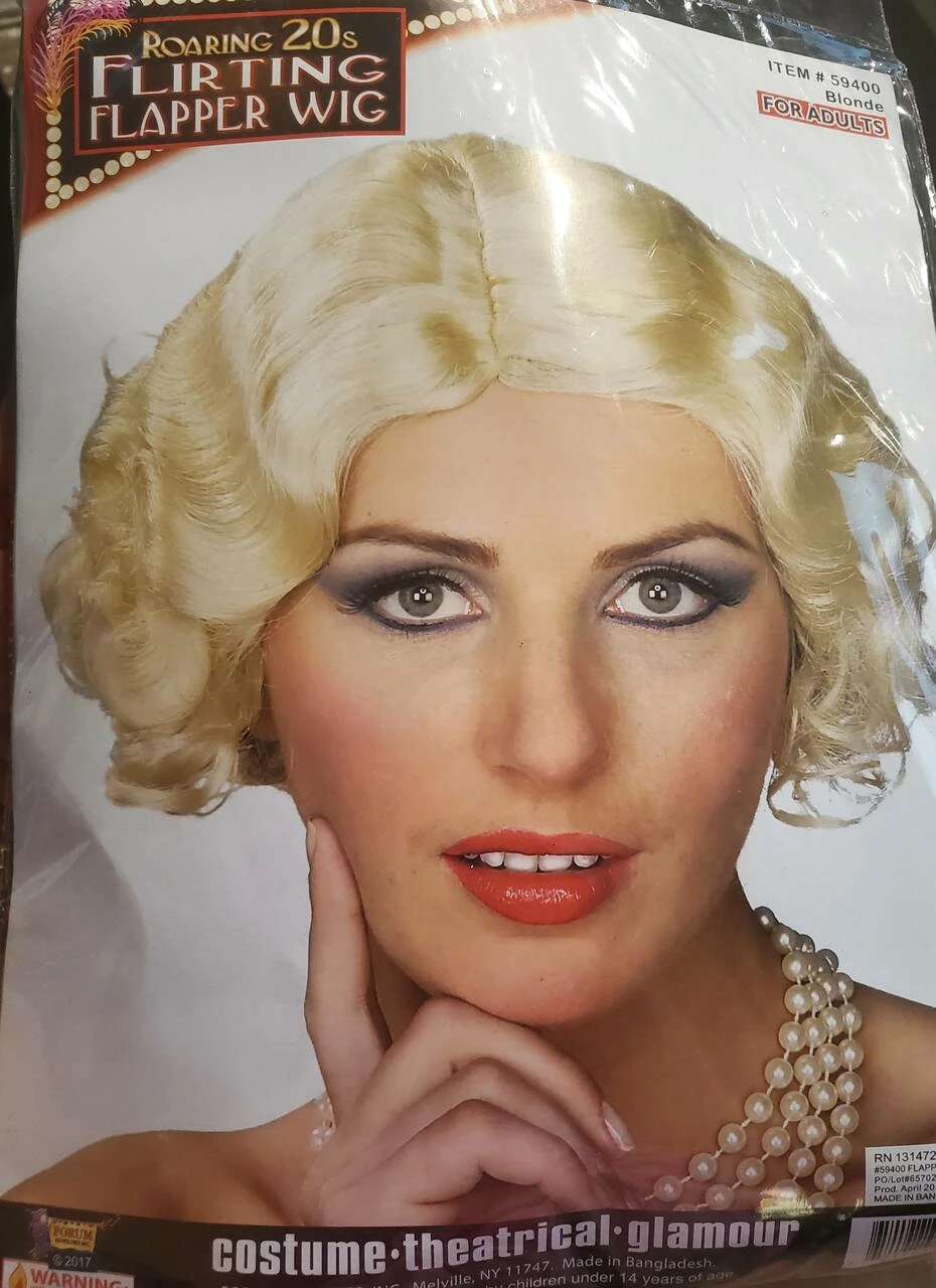 Forum Novelties Roaring 20s Flirting Flapper Wig 3 Forum Novelties Roaring 20s Flirting Flapper Wig