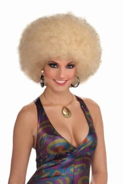 Forum Novelties Deluxe Afro Wig-Mixed Blonde